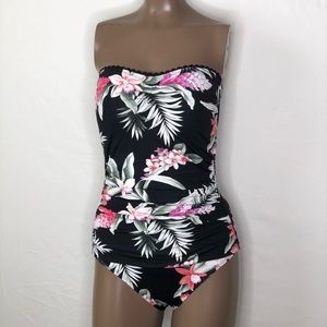 NWT Tommy Bahama Bandeau Ginger Flowers Swimsuit